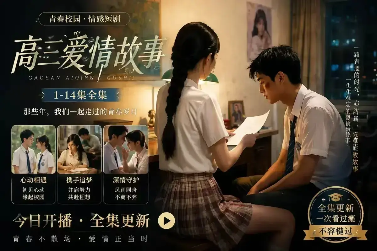 《B中爱情故事》AI校园短剧未删减完整版 - 高三爱情误会篇4KHDR画质 - 百度网盘在线观看高清全集