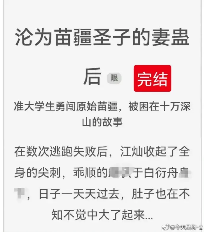 《沦为苗疆圣子的妻蛊后》全文免费在线阅读 - 沦为苗疆圣子的妻蛊后完结版txt下载 - 狐狸雨小说百度云资源