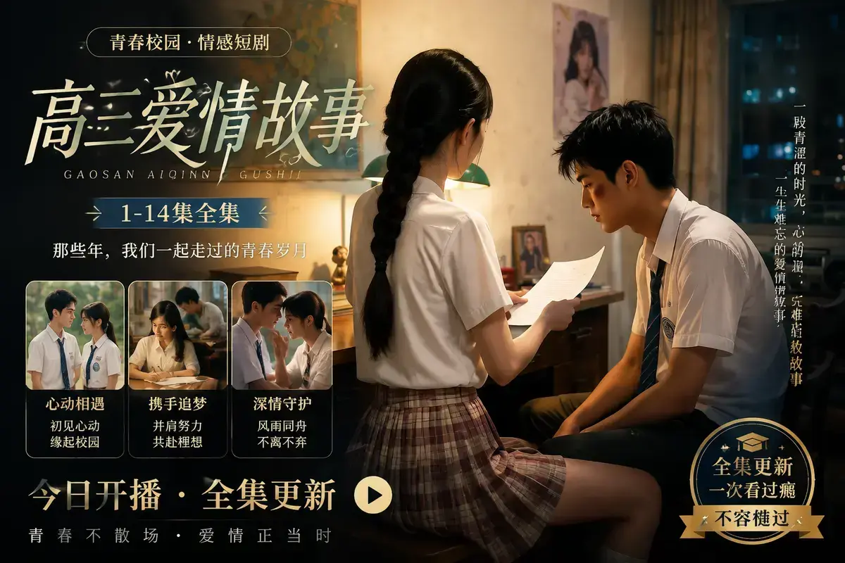 《AI 短剧高三爱情故事》全集高清完整版免费在线观看 - 林澈苏晚晴校园恋曲初见心动误会虐心毕业告白 - 高三爱情故事中字无删减网盘下载资源分享
